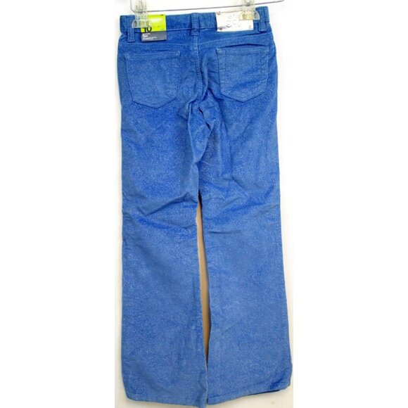 NWT GAP Kids Flare Stretch Light Blue Sparkly Corduroy Pants Snap & Zip Closure - Picture 6 of 16